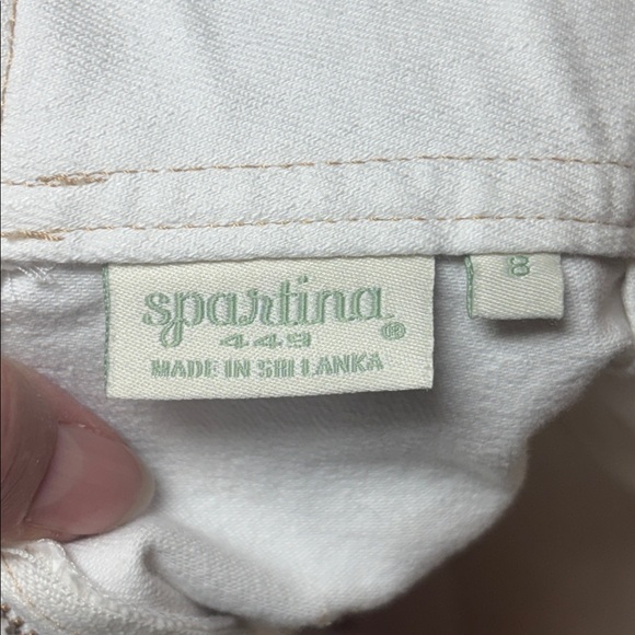 Spartina 449 Isla Denim Skirt in pearl white, Jean mini skirt, 8 - Picture 8 of 9